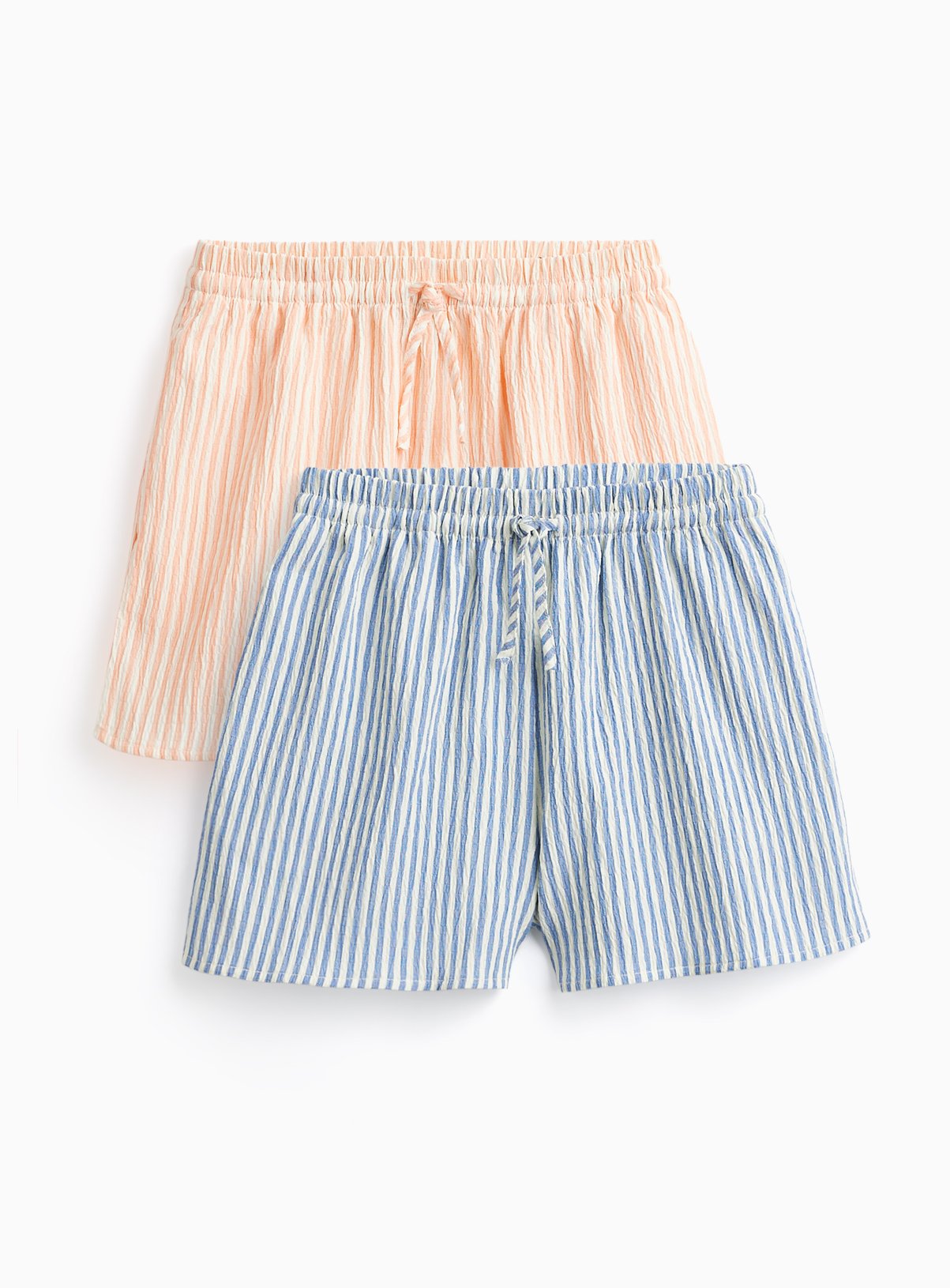 Pink & Blue Woven Shorts 2 Pack 12 years - Image 1 thumbnail